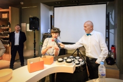 Céline M et Claude Poux lors du tirage au sort !